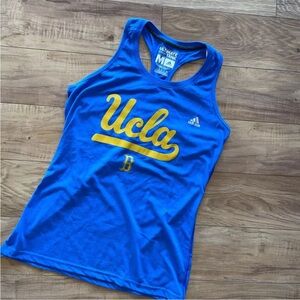 Adidas Climalite UCLA Women’s Medium Blue Gold Athletic Racerback Tank Top